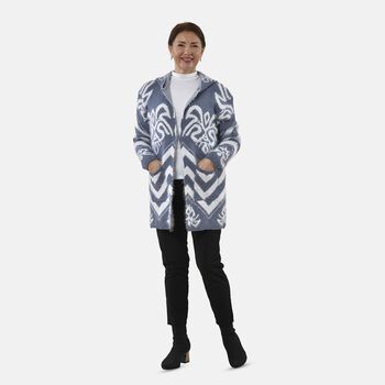 TAMSY - Kuschelweicher, geschmeidiger Cardigan, 110x82cm, grau