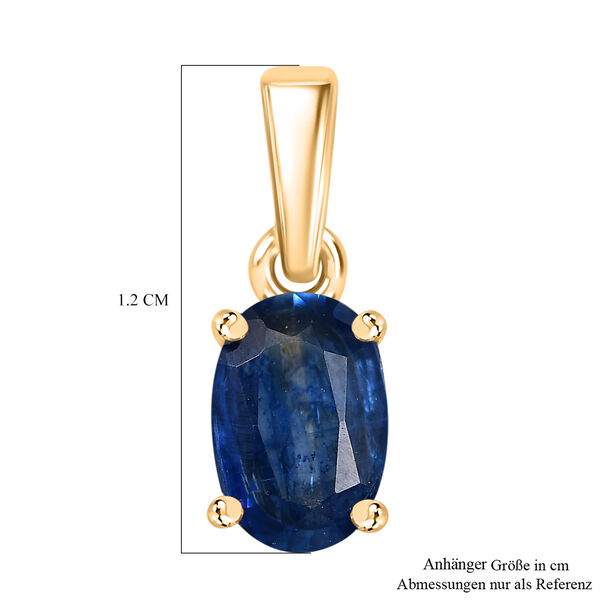 Nat&uuml;rlicher Kaschmir-Kyanit Anh&auml;nger 925 Silber vergoldet ca. 0.62 ct image number 6