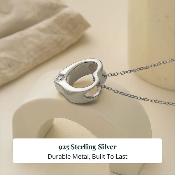 LUXURIANT SI-GH Labor Diamant Anh&auml;nger mit 50cm Kette, 925 Silber rhodiniert image number 2