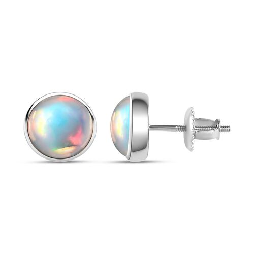 AAAA natürliche, äthiopische Welo Opal-Ohrringe in 950 Platin - 2,74 ct. image number 0