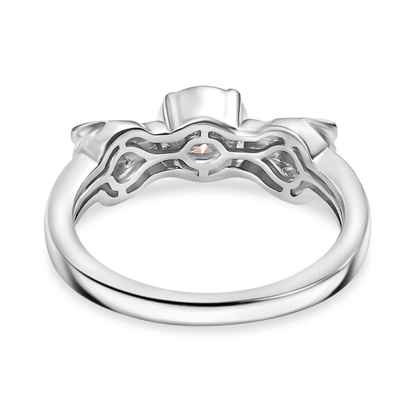 Moissanit Ring 925 Silber rhodiniert (Gr&ouml;&szlig;e 17.00) ca. 0,43 ct image number 5