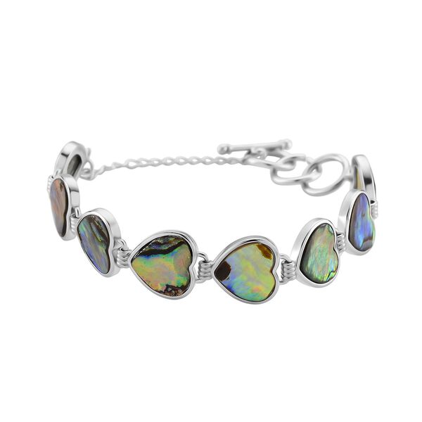 Abalone Muschel Armband cca. 19 cm mit 2.5 cm extender, Reine Legierung