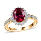 AAA Lab Grown Bixbit, Lab Grown Diamant Ring 417 Gold (Größe 20.00) ca. 2.81 ct