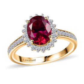 AAA Lab Created Bixbit, Lab Grown Diamant Ring 417 Gold (Größe 20.00) ca. 2,81 ct