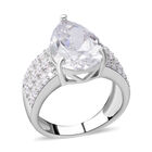 Lustro Stella - Weißer Zirkonia-Ring, 925 Silber rhodiniert (Größe 18.00) ca. 9,98 ct