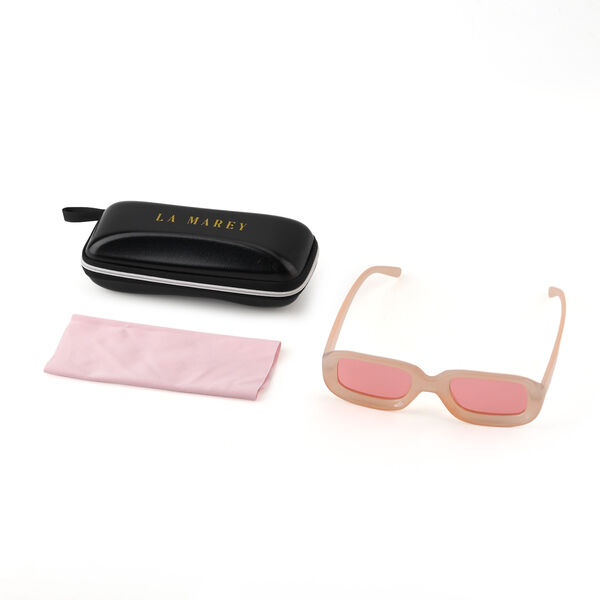 LA MAREY Sonnenbrille mit UV400 Schutz, polarisierte TAC-Gl&auml;ser, PC-Rahmen, 15 x 15 cm, Rosa image number 6