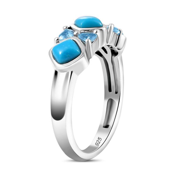 AA Amerikanischer natürlicher Sleeping Beauty Türkis und himmelblauer Topas Ring - 1,51 ct. image number 5