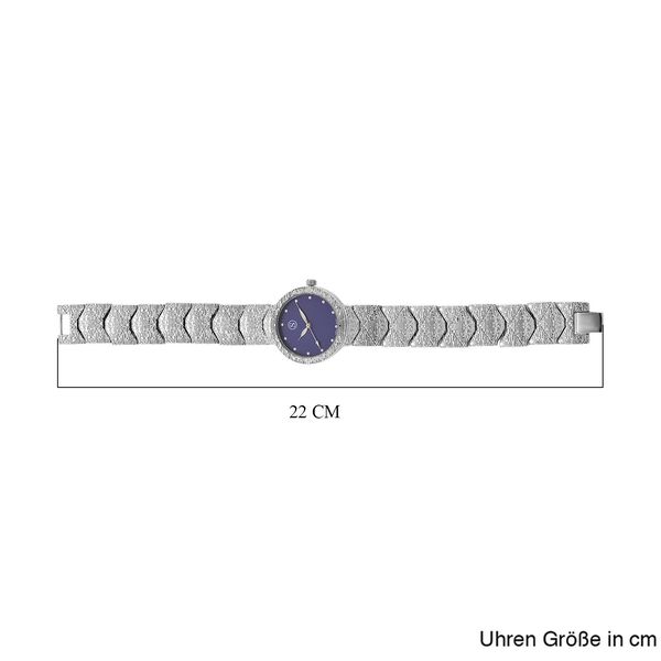 STRADA - Uhr mit japanischem PC21S Uhrwerk, blauem Sonnenschliff-Zifferblatt und Legierungsgeh&auml;use image number 9