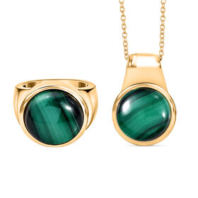 EVER TRUE AAA Malachit Schmuckset ca. 50 cm (Größe 17) ca. 30,00 ct.