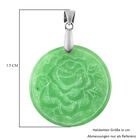 Handgeschnitzter, grüner Jade-Anhänger, 925 Silber ca. 18,06 ct image number 4