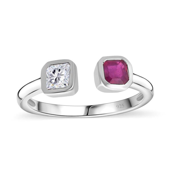 Afrikanischer Rubin und Moissanit-Ring - 0,83 ct. image number 4