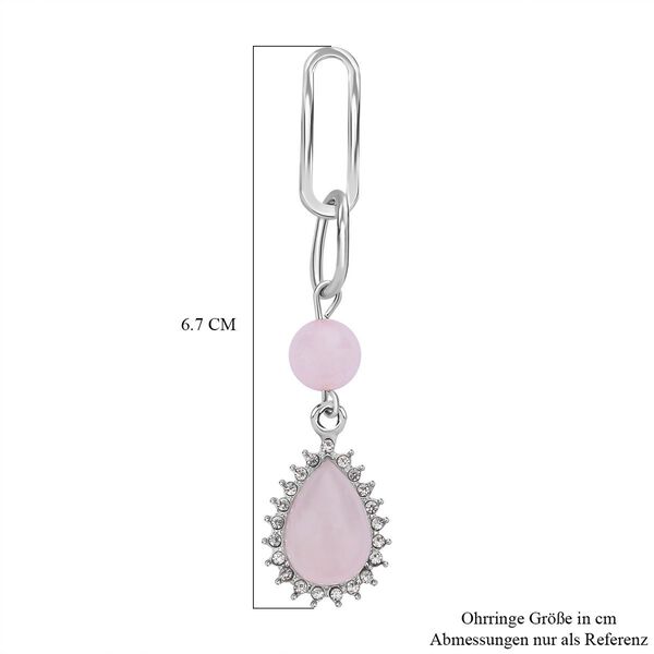 Rosenquarz Ohrringe, silberfarben ca. 18,00 ct image number 5