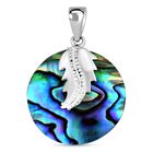 Abalone Muschel Anhänger 925 Silber ca. 0,01 ct.