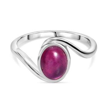 AA Afrikanischer Rubin (Fissure gef&uuml;llt) Ring 925 Silber rhodiniert (Gr&ouml;&szlig;e 17.00) ca. 1,93 ct