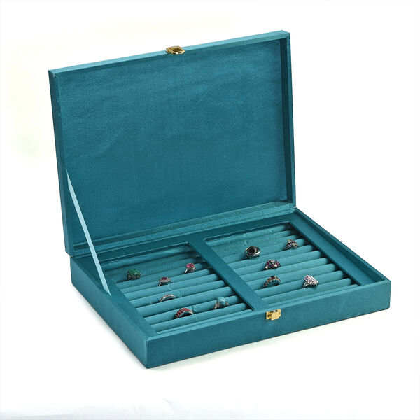 Schmuckbox bestickt mit Perlen und Pailletten, T&uuml;rkis image number 9