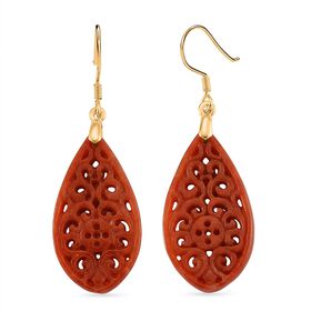 D'Joy rote Jade Ohrringe - 20 ct.