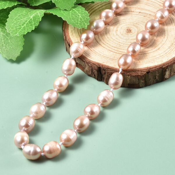 Lila S&uuml;&szlig;wasserzucht Perle Halskette ca. 45 cm 925 Silber rhodiniert image number 2