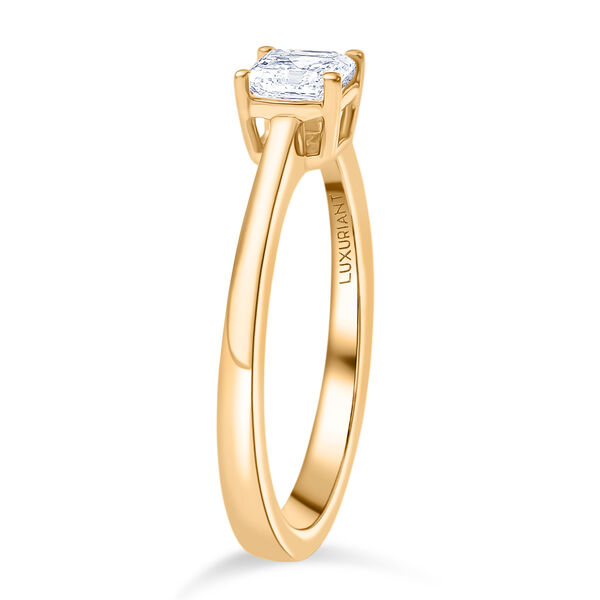 LUXURIANT DIAMOND - Lab Grown Diamant VS-EF SGL zertifiziert Ring, 925 Silber 750 Gelbgold Vermeil (Größe 17.00) ca. 0,50 ct image number 4