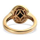 Boulder Opal Triplett und Zirkon Ring 925 Silber vergoldet  ca. 1,13 ct image number 5