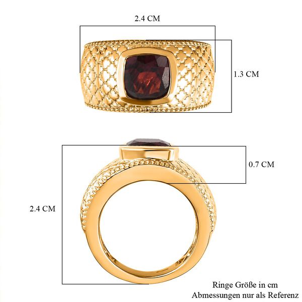 Roter Granat Ring in Goldton - 2,67 ct. image number 7