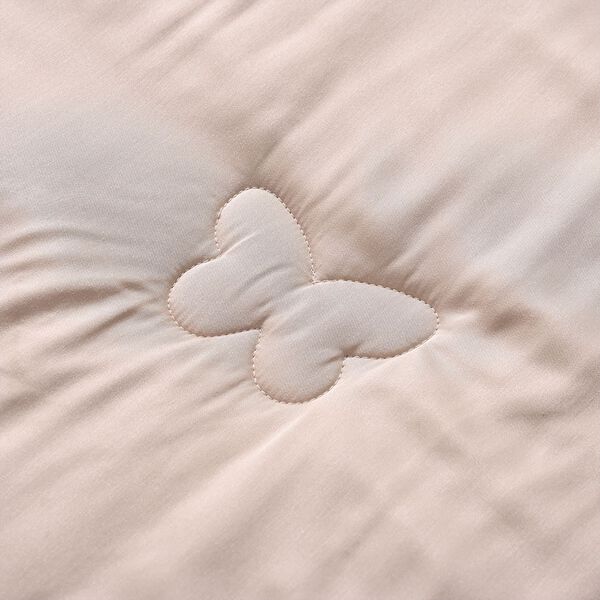 Winterbettdecke aus Bambusfaser mit eleganter Steppung und 100% Seidenfüllung, Champagner image number 6