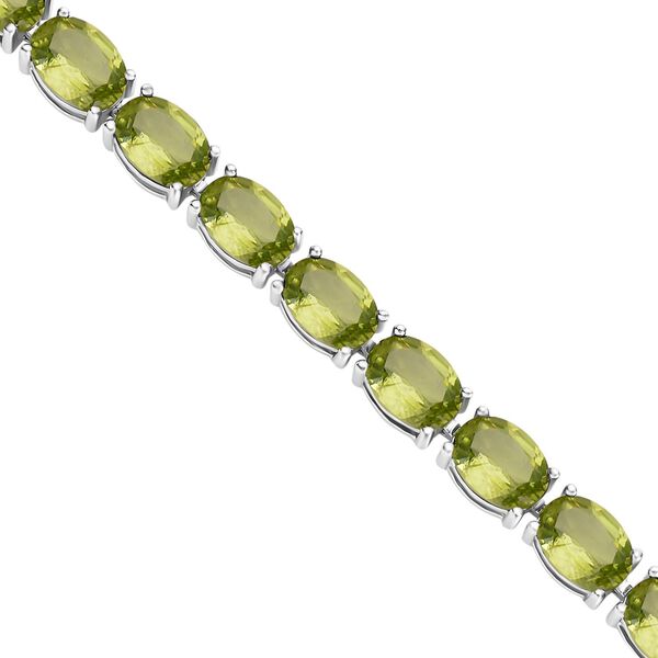Zierlicher Peridot-Eternity-Choker-Halskette- 53,67 ct. image number 4