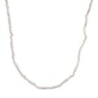 Weiße Süßwasser Perle (4-5 mm) Halskette ca. 45 cm mit 5 cm extender, 316L Edelstahl