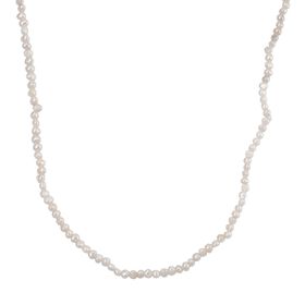 Weiße Süßwasser Perle 45+5cm Halskette