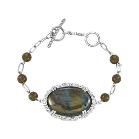 Labradorit Armband, 16,5 cm - 43,63 ct.