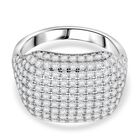 Lustro Stella Weißer Zirkonia Ring 925 Silber rhodiniert (Größe 17.00)