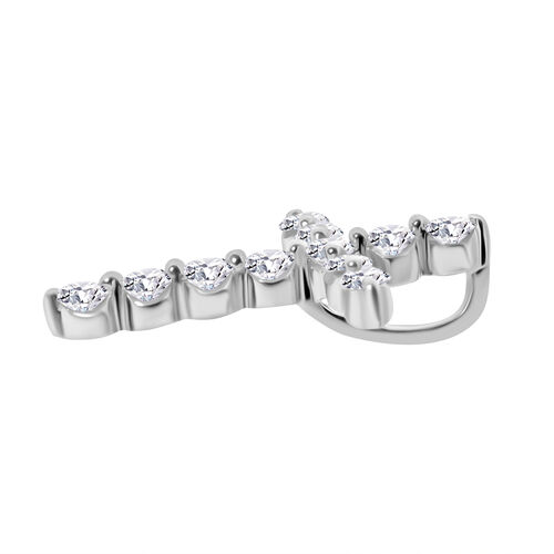 LUXURIANT DIAMOND -VS-GH Labor Diamant Kreuz Anhänger in 585 Weißgold - 0,50 ct. image number 1