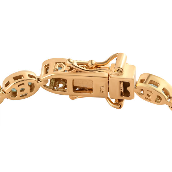 Grandidierit-Armband, ca. 20 cm, 925 Silber vergoldet ca. 6.51 ct image number 4