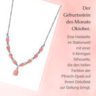 Blush Pfirsich Opal und Zirkon Halskette - 3,83 ct. image number 4
