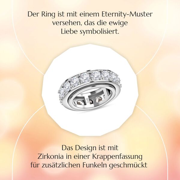 Zirkonia Eternity Anti-Stress Spinning Ring image number 9