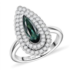 D'Joy AAA Pirineu Lagoon Turmalin und Moissanit Ring - 1,69 ct.