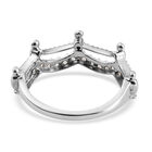 Simulierter Diamant Ring 925 Silber Platin-Überzug (Größe 16.00) image number 5