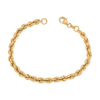 Vintage italienisches Kordel-Armband in vergoldetem Silber