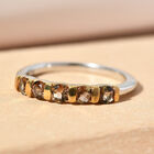 Natürlicher Jenipapo Andalusit Ring 925 Silber Bicolor  ca. 0,56 ct image number 1