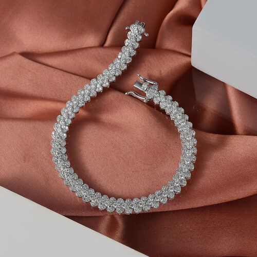Lab Grown Diamant SI Armband ca. 19 cm 925 Silber rhodiniert ca. 4,64 ct. image number 1