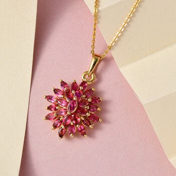 AA Rubellit Anh&auml;nger mit Kette, 50 cm - 2,10 ct.