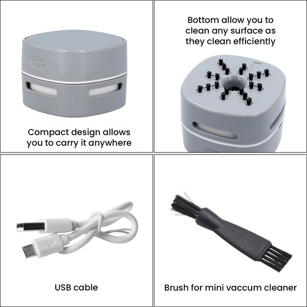 Mini-Tischstaubsauger, grau image number 8