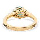 Grandidierit und Zirkon-Ring, 925 Silber Gelbgold Vermeil  ca. 1,11 ct image number 5