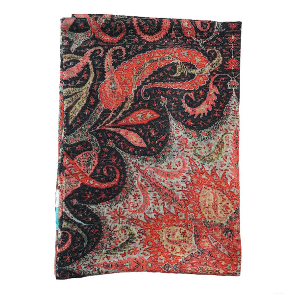 LA MAREY - 100% Kaschmirwolle Schal mit Paisley Muster, 70 x 190cm, Paisley image number 5