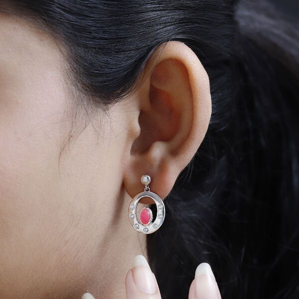 AA rosa &auml;thiopische Welo Opal und Zirkon-Ohrringe - 0,58 ct. image number 8