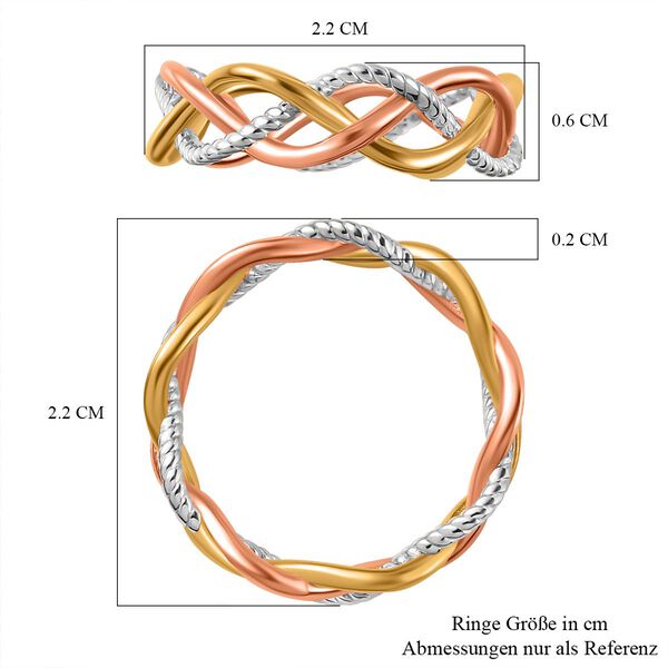 Dreifarbiger verflochtener Ring image number 7