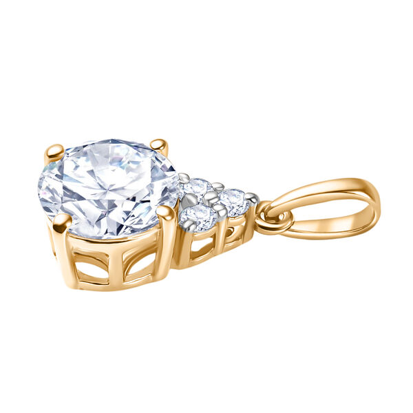 2er Set - D'Joy Moissanit Ring und Anhänger, 925 Silber 750 Gelb vergoldet (Größe 19.00), (10-15 Werktage Lieferzeit) ca. 4.38 ct image number 8