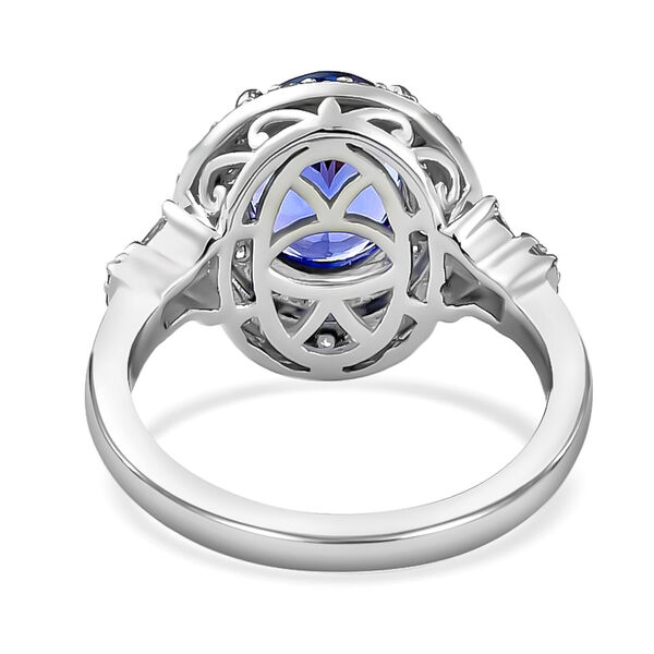 RHAPSODY - AAAA Tansanit und Diamant VS E-F Ring, 950 Platin  ca. 3,40 ct image number 6