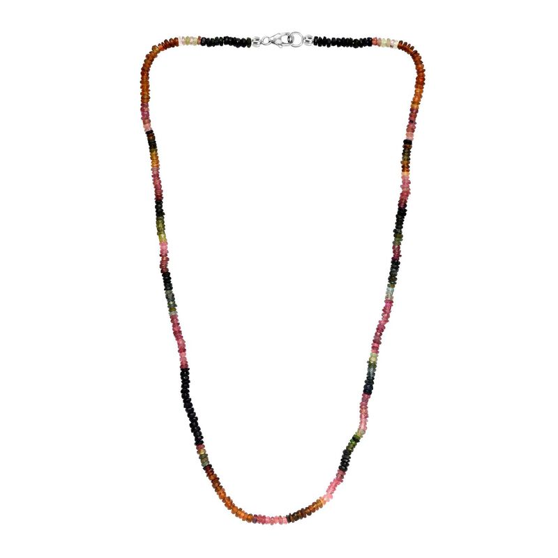 Natürliche, mehrfarbige Turmalin-Halskette, 50 cm - 59,40 ct. image number 0