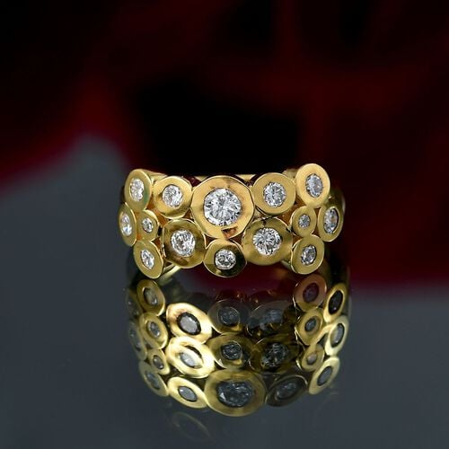 LUXURIANT DIAMOND - Lab Grown Diamant SI Ring 925 Silber 750 Gelbgold Vermeil (Größe 18.00) ca. 1.00 ct image number 1