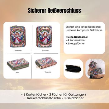 2-teiliges Geldb&ouml;rsen-Set mit Engelmotiv, 18x2,5x10 cm und 11x2,5x9 cm